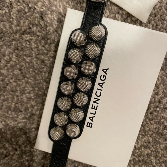 Balenciaga Arena Giant All Stud Two Row Bracelet - Picture 3 of 7